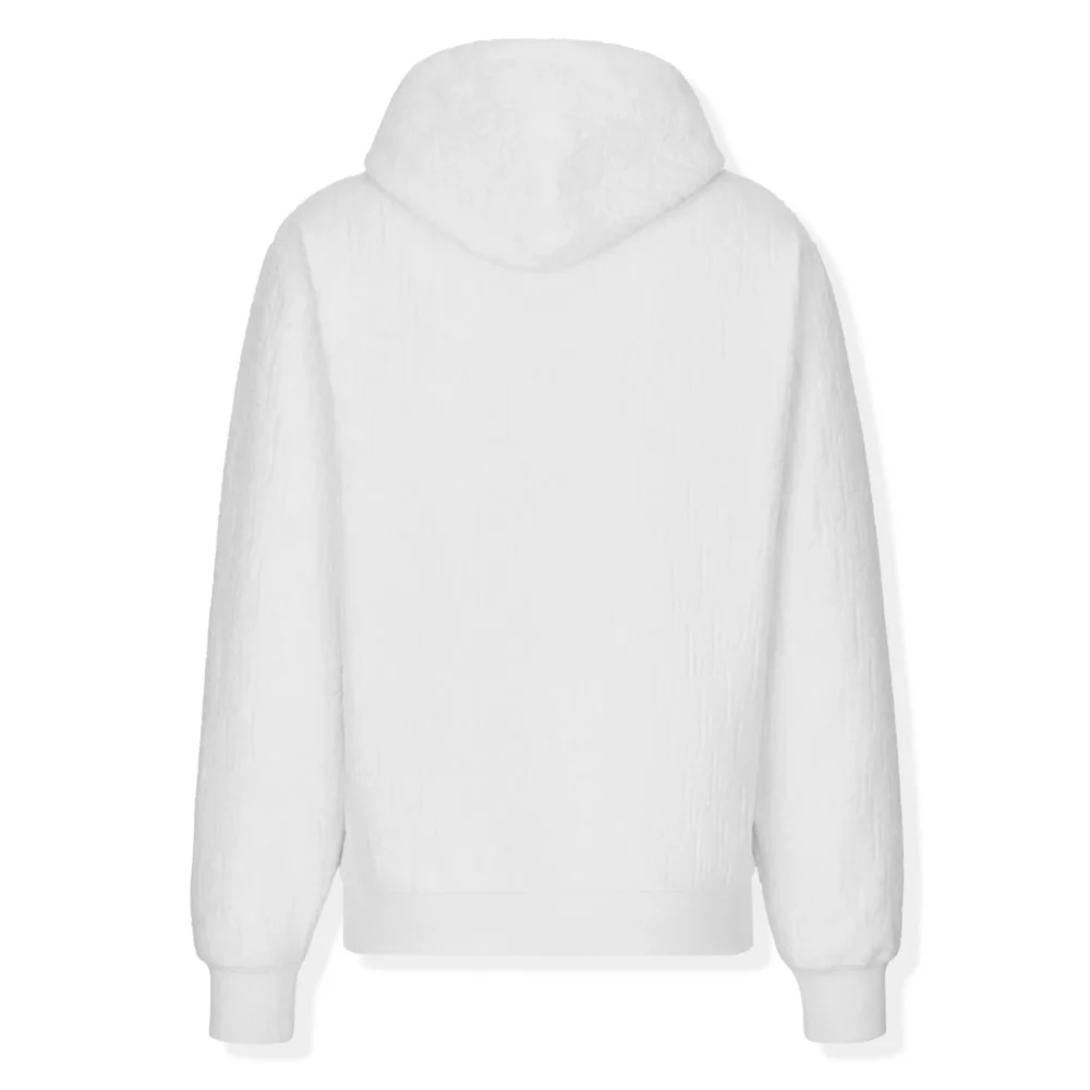 Preloved - Dior Oblique Towelling Terry White Hoodie - Image 2