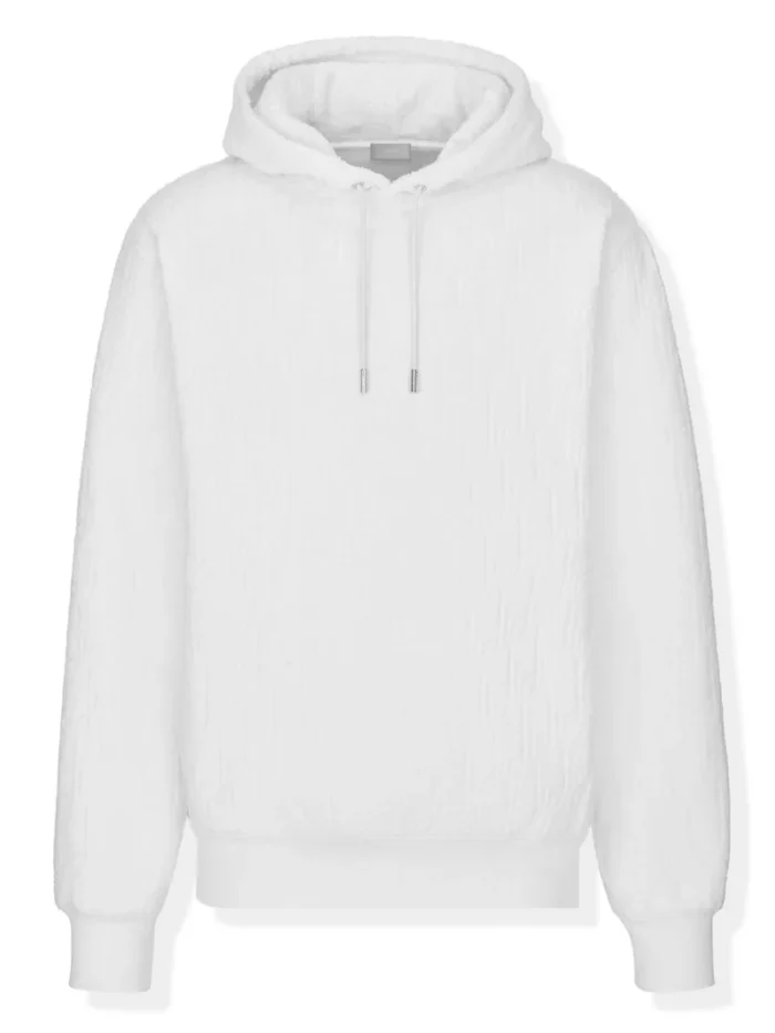 Preloved - Dior Oblique Towelling Terry White Hoodie