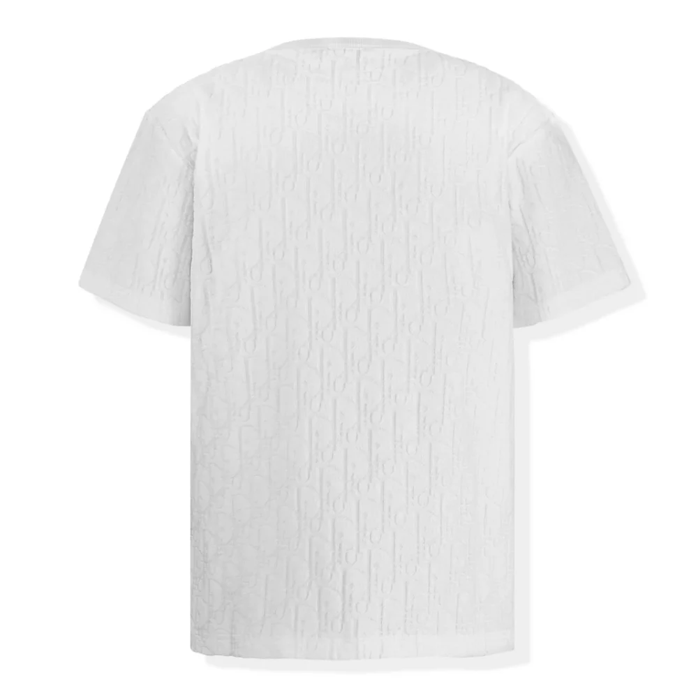 Dior Oblique Towelling White T Shirt - Image 2