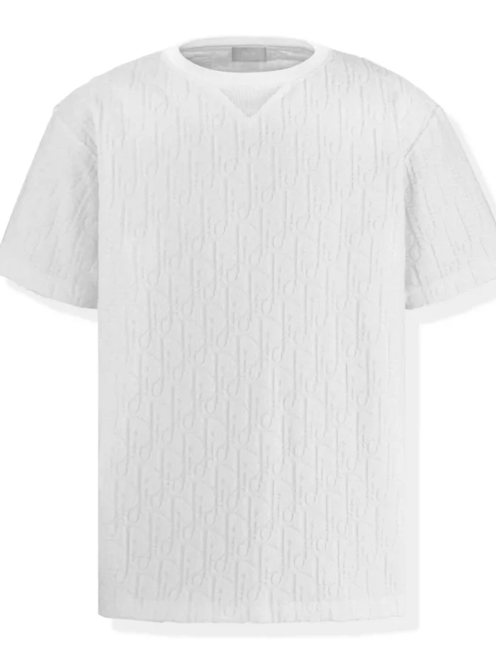 Dior Oblique Towelling White T Shirt