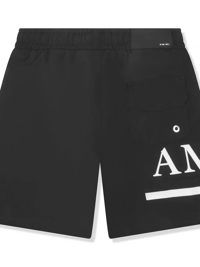 Amiri Kids MA Bar Black Swim Trunks