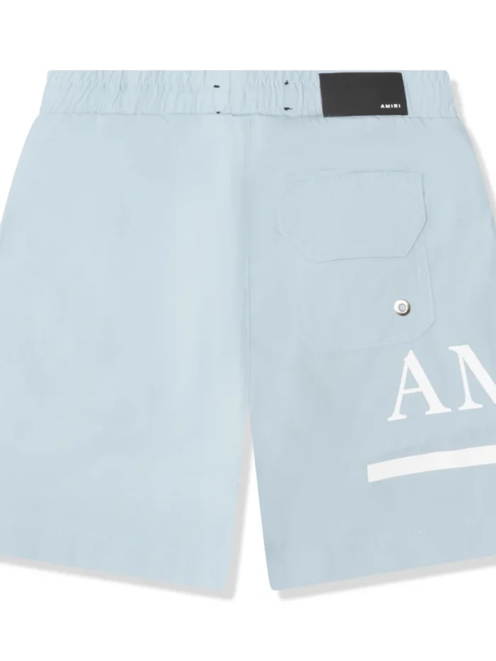 Amiri Kids MA Bar Dusty Blue Swim Trunks