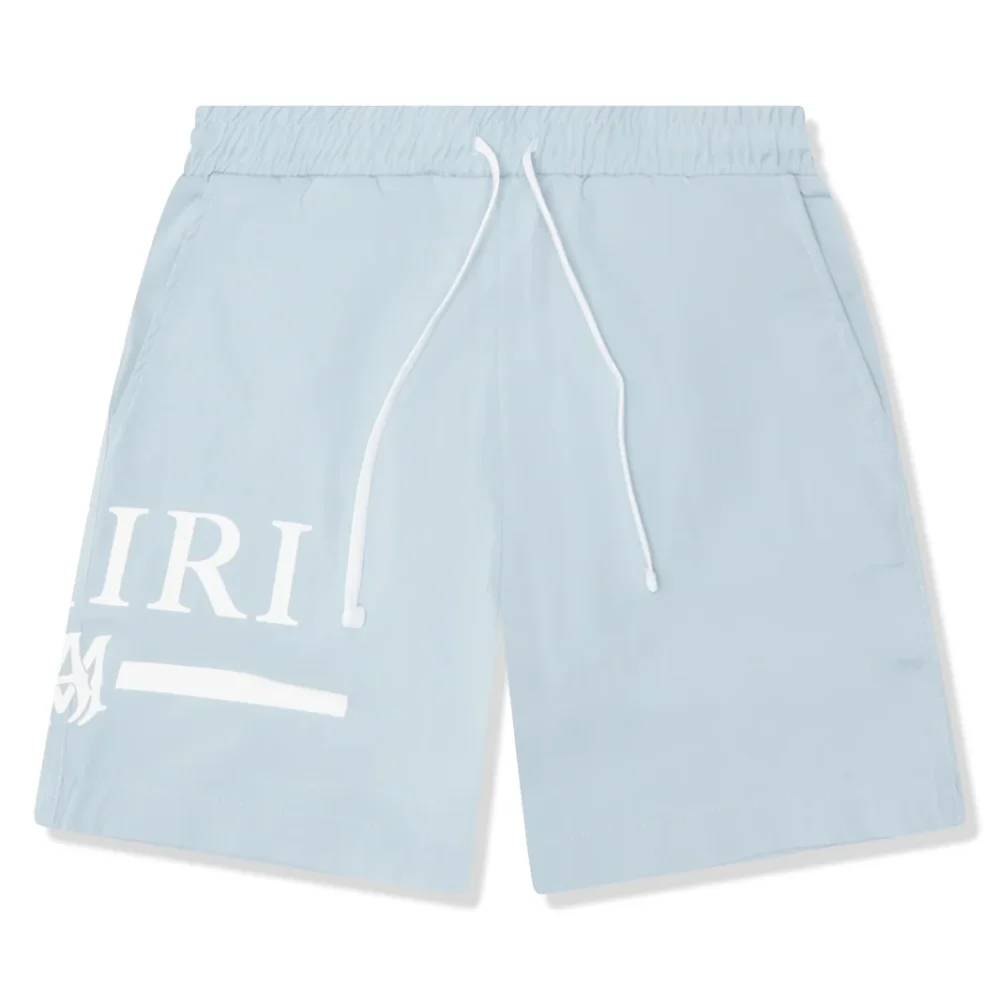 Amiri Kids MA Bar Dusty Blue Swim Trunks - Image 3
