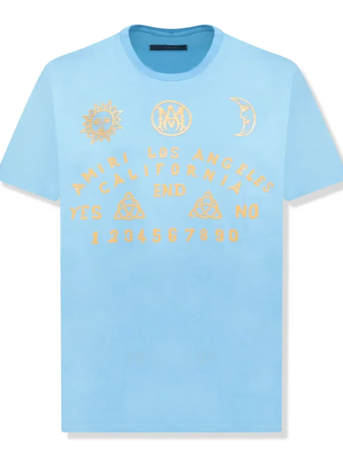 Amiri Ouija Board Carolina Blue T Shirt