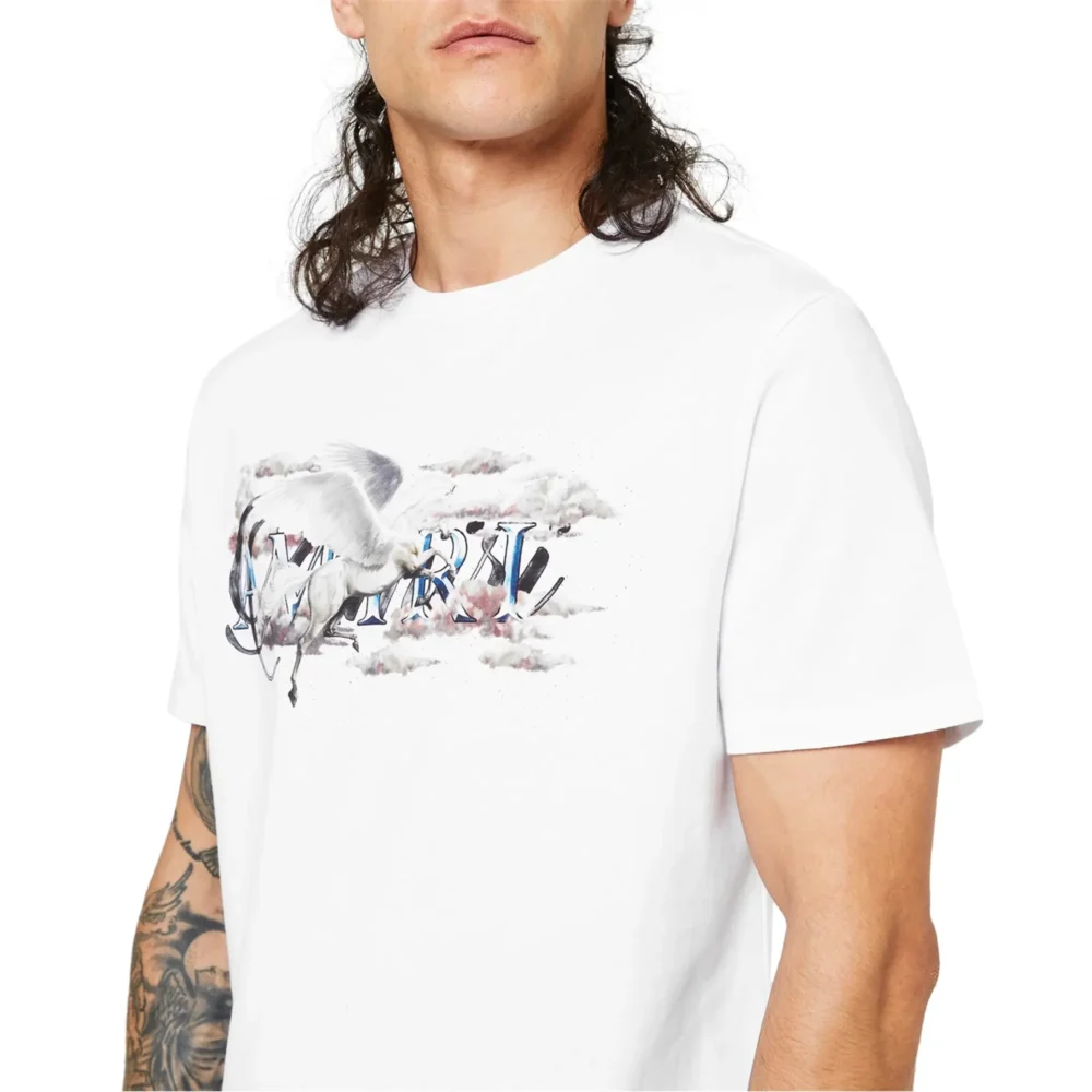 Amiri Pegasus Script Logo White T Shirt - Image 3