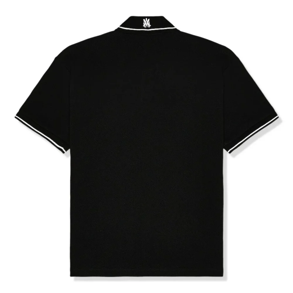 Amiri Solid Short Sleeve Black Polo Shirt - Image 2