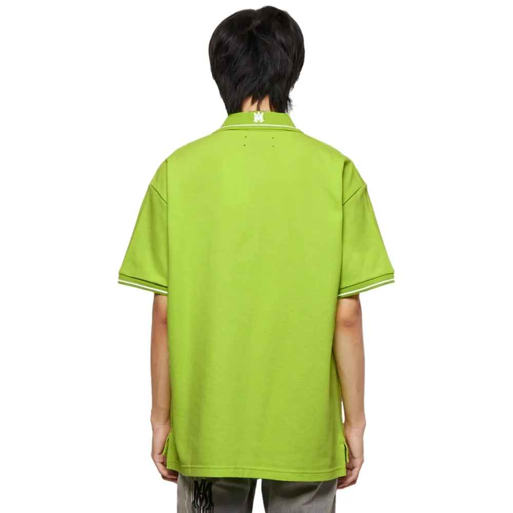 Amiri Solid Short Sleeve Green Polo Shirt - Image 3