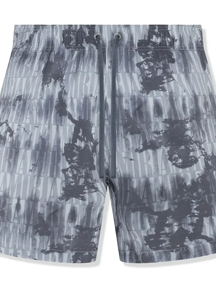 Amiri Tie Dye Grey Swim Shorts