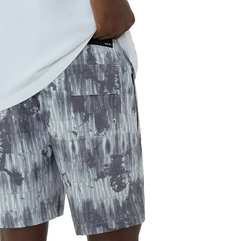 Amiri Tie Dye Grey Swim Shorts - Image 2