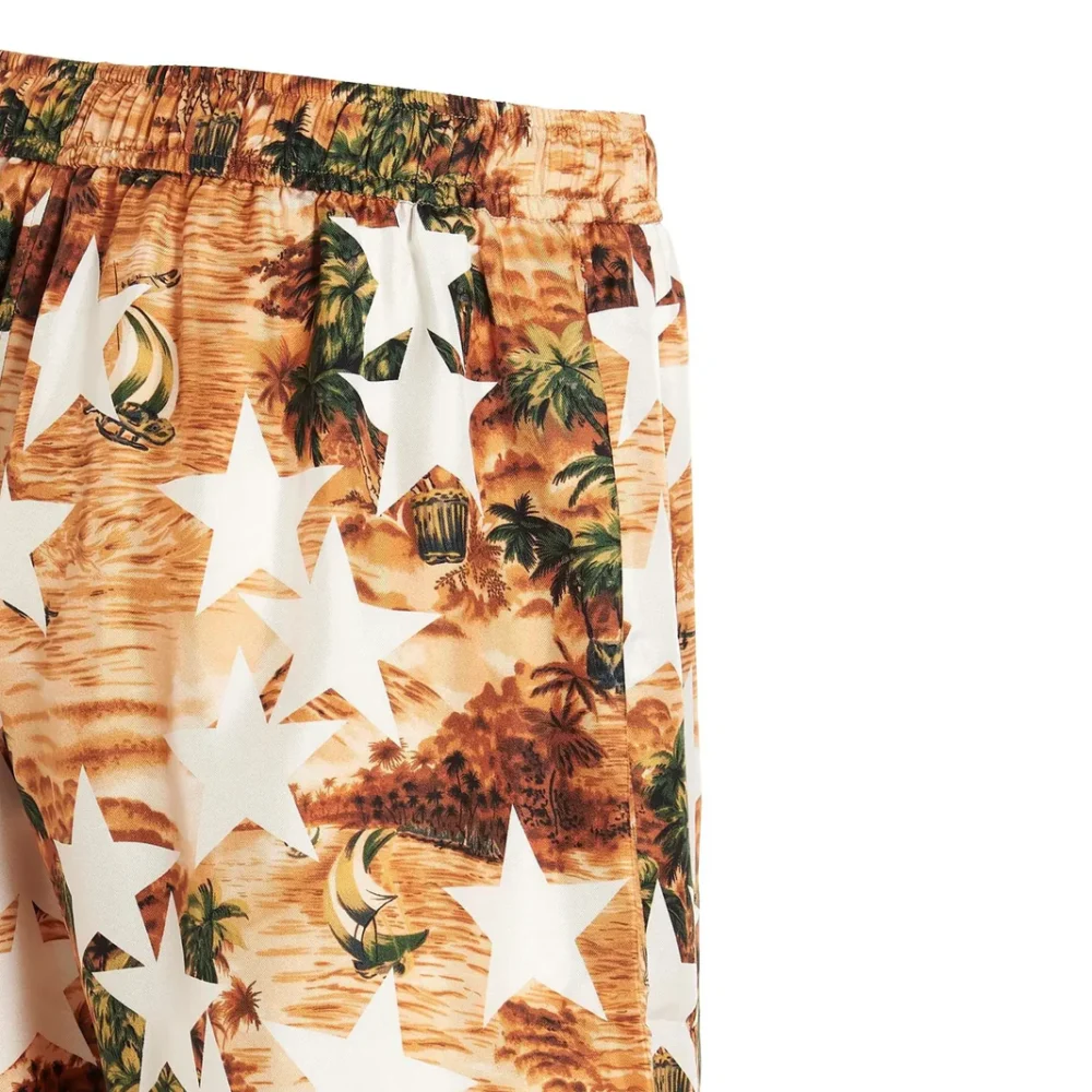 Amiri Tropical Star Orange Swim Shorts - Image 4