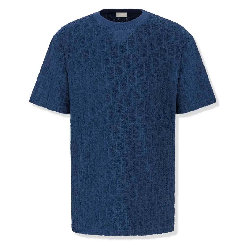 Preloved - Dior Oblique Towelling Blue T Shirt