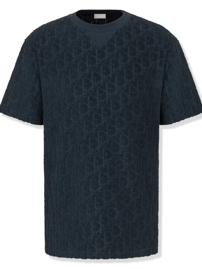 Preloved - Dior Oblique Towelling Navy T Shirt
