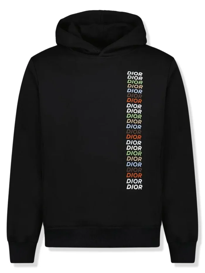 Dior Printed Relaxed Fit Cotton Black Hoodie